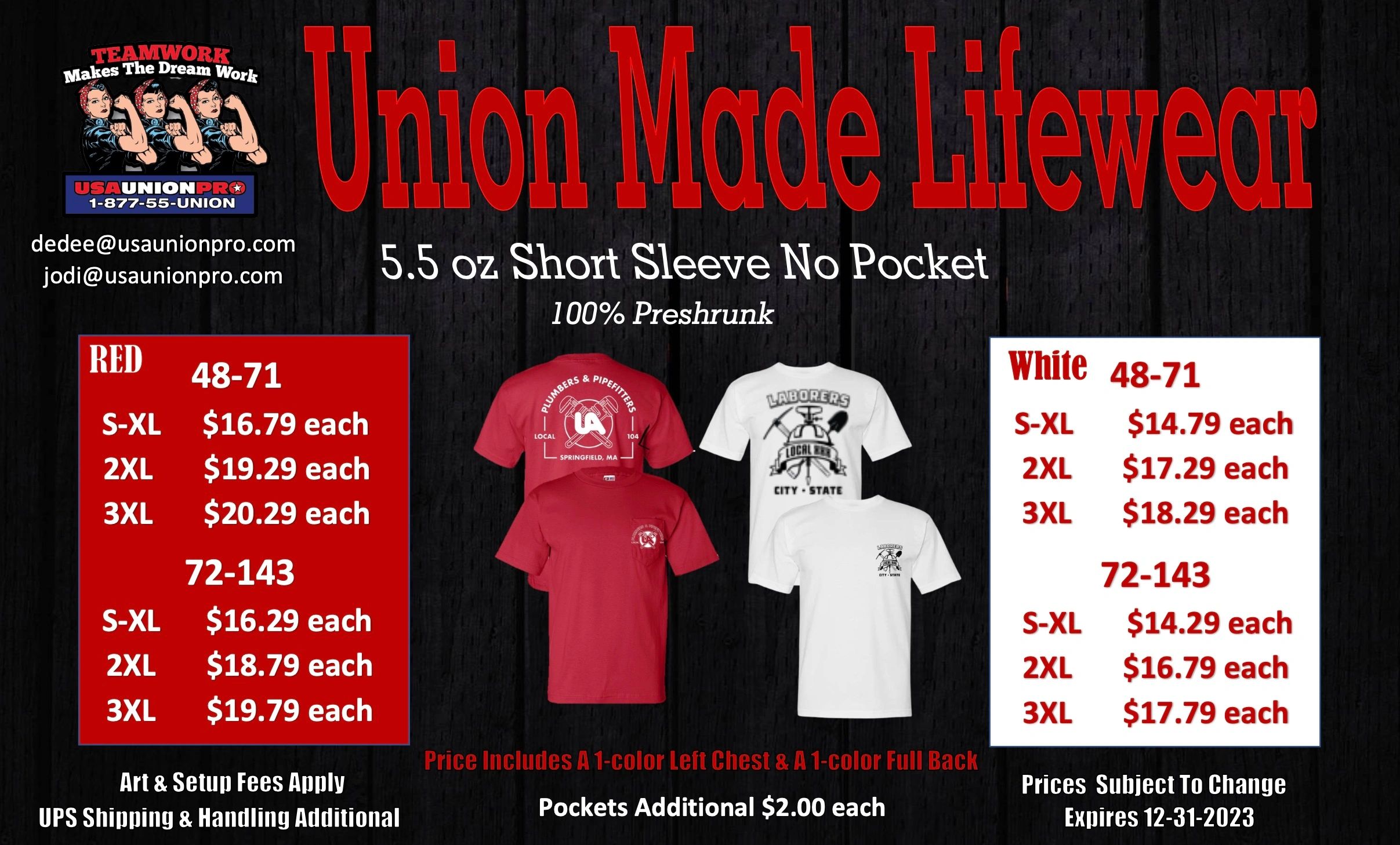 Tshirts USA Union Pro